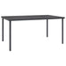 Outdoor Dining Table Anthracite 150x90x74 cm Steel.