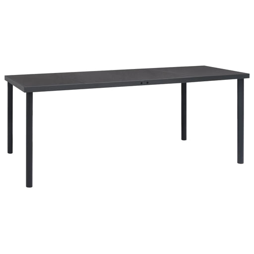 Outdoor Dining Table Anthracite 190x90x74 cm Steel.
