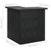 Corner Bar Table Black 100x50x105 cm Poly Rattan.
