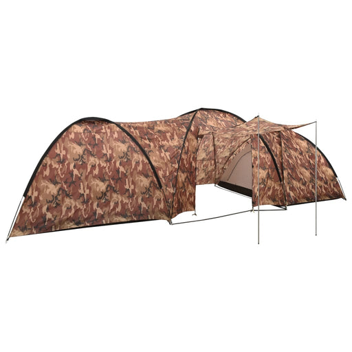 Camping Igloo Tent 650x240x190 cm 8 Person Camouflage.