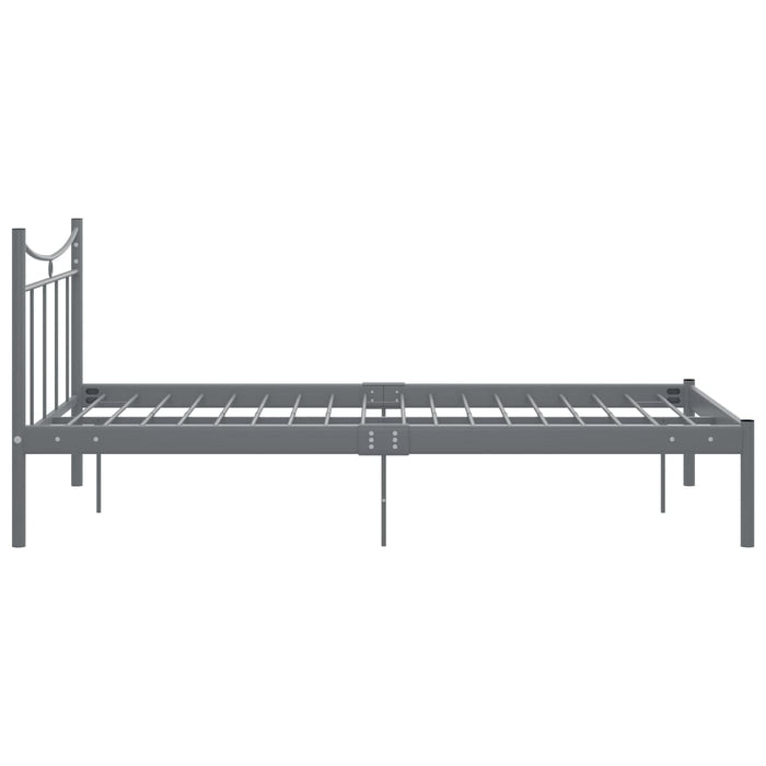 Bed Frame Grey Metal 120x200 cm.