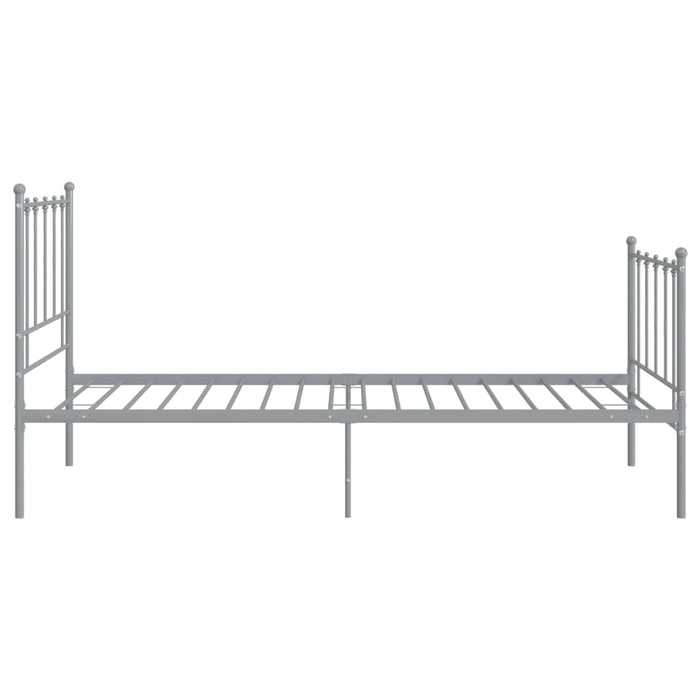 Bed Frame Grey Metal 100x200 cm.