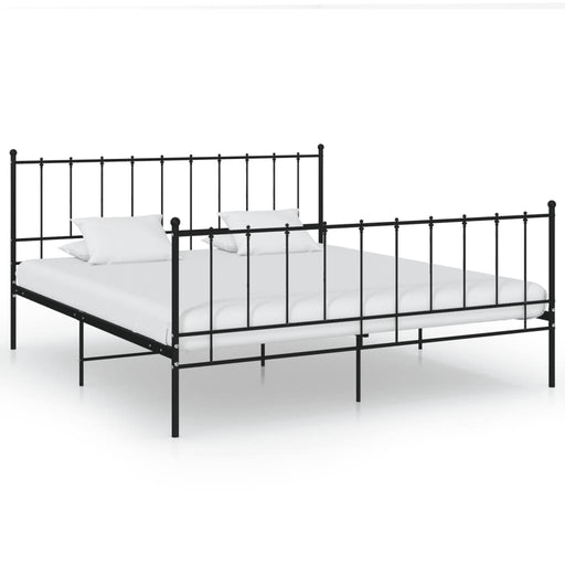 Bed Frame Black Metal 140x200 cm.