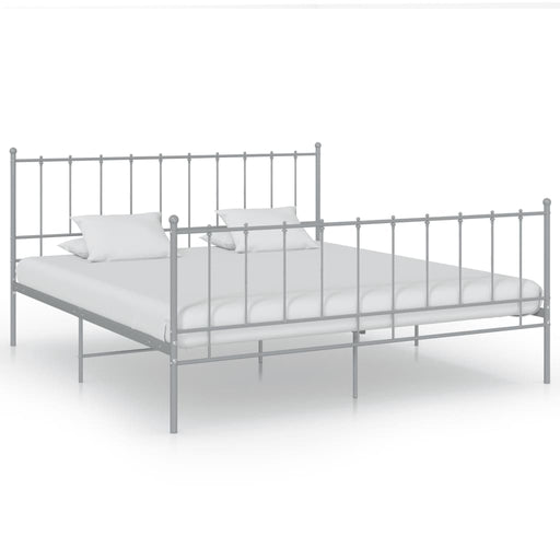 Bed Frame Grey Metal 180x200 cm 6FT Super King.
