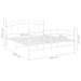 Bed Frame White Metal 180x200 cm 6FT Super King.