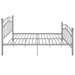 Bed Frame Grey Metal 180x200 cm 6FT Super King.