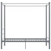 Canopy Bed Frame Grey Metal 100x200 cm.