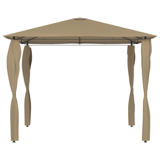 Gazebo with Post Covers 3x3x2.6 m Taupe 160 g/m².