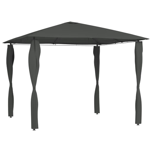 Gazebo with Post Covers 3x3x2.6 m Anthracite 160 g/m².