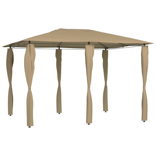 Gazebo with Post Covers 3x4x2.6 m Taupe 160 g/m².