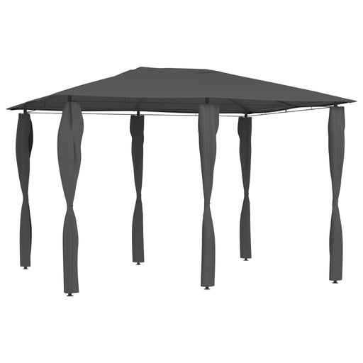 Gazebo with Post Covers 3x4x2.6 m Anthracite 160 g/m².