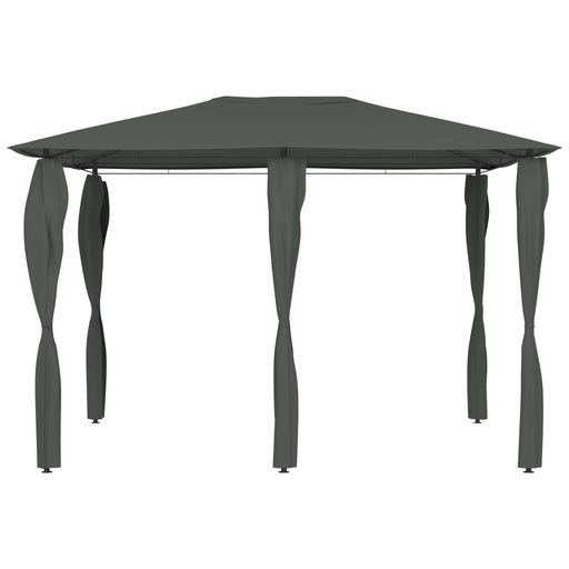 Gazebo with Post Covers 3x4x2.6 m Anthracite 160 g/m².