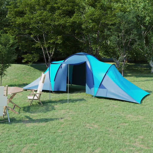 Camping Tent 6 Persons Blue and Light Blue.