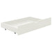 Bed Frame with 2 Drawers White Solid Pine Wood 90x200 cm.