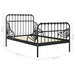 Extendable Bed Frame Black Metal 80x130/200 cm.