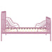 Extendable Bed Frame Pink Metal 80x130/200 cm.