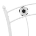 Bed Frame with Football Design White Metal 90x200 cm.