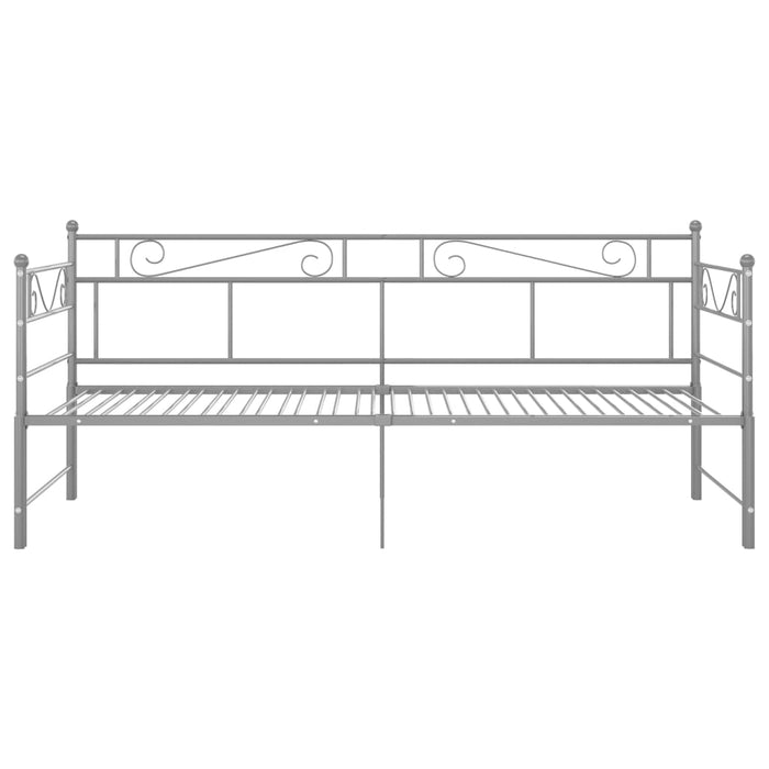 Pull-out Sofa Bed Frame Grey Metal 90x200 cm.