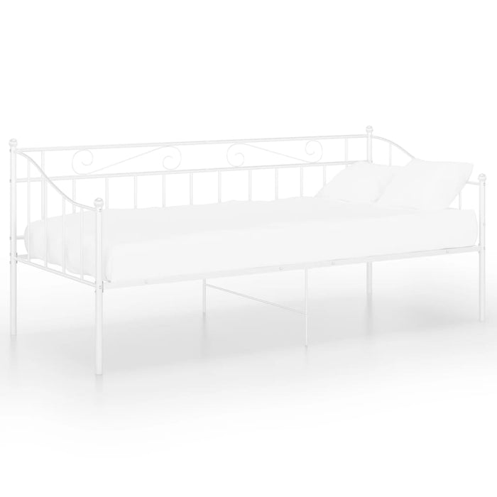 Sofa Bed Frame White Metal 90x200 cm.