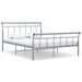 Bed Frame Grey Metal 140x200 cm.