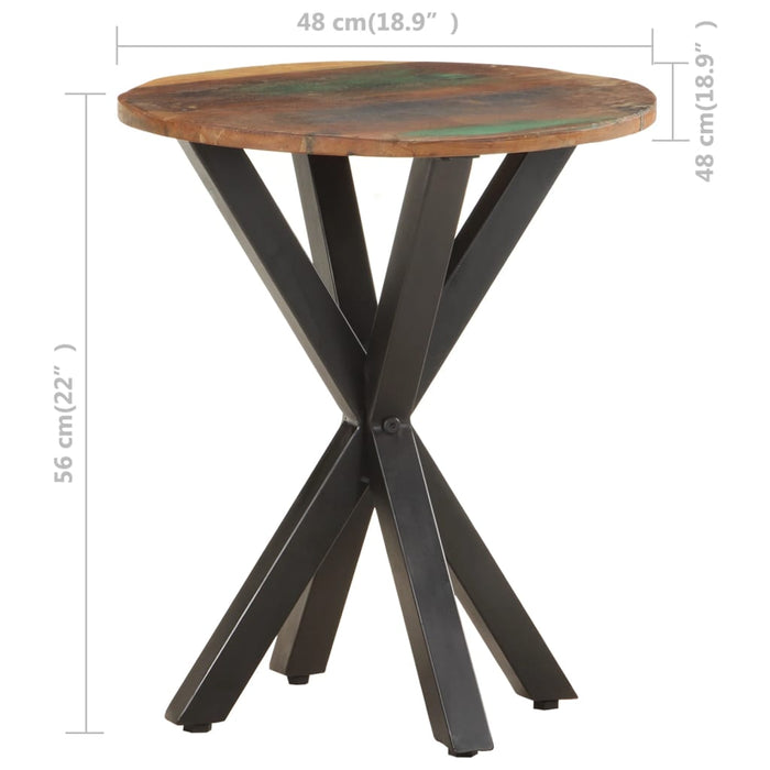 Side Table 48x48x56 cm Solid Reclaimed Wood.