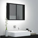 LED Bathroom Mirror Cabinet Black 60x12x45 cm Acrylic.