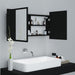 LED Bathroom Mirror Cabinet Black 90x12x45 cm Acrylic.