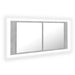 LED Bathroom Mirror Cabinet Concrete Grey 100x12x45 cm Acrylic.