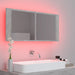 LED Bathroom Mirror Cabinet Concrete Grey 100x12x45 cm Acrylic.