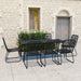 9 Piece Outdoor Dining Set Poly Rattan and Glass.
