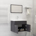 2 Piece Bathroom Furniture Set High Gloss Grey Engineered Wood.