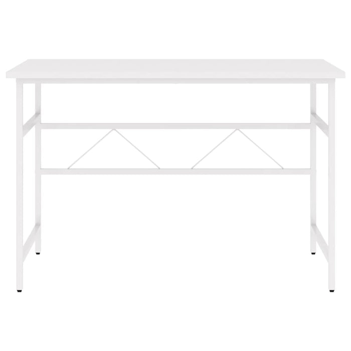 Computer Desk White 105x55x72 cm MDF and Metal.