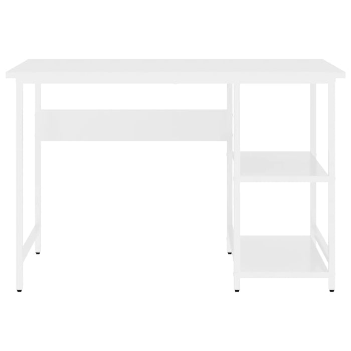 Computer Desk White 105x55x72 cm MDF and Metal.