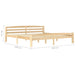 Bed Frame Solid Pinewood 200x200 cm.