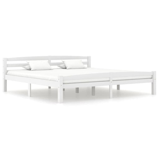 Bed Frame White Solid Pinewood 180x200 cm 6FT Super King.