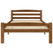 Bed Frame Honey Brown Solid Pinewood 100x200 cm.
