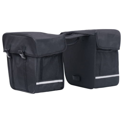 Double Bicycle Bag for Pannier Rack Waterproof 35 L Black.