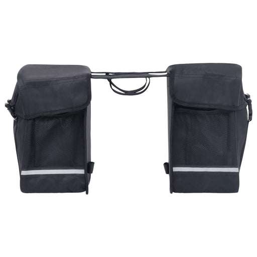 Double Bicycle Bag for Pannier Rack Waterproof 35 L Black.