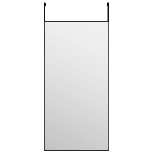 Door Mirror Black 40x80 cm Glass and Aluminium.