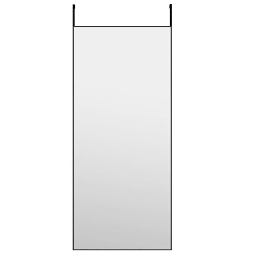 Door Mirror Black 40x100 cm Glass and Aluminium.