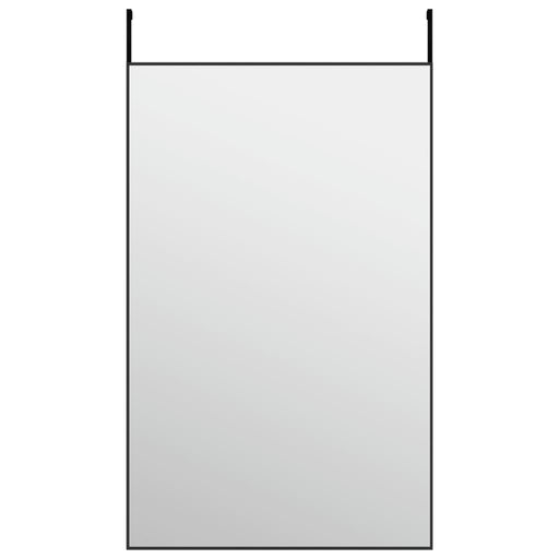 Door Mirror Black 50x80 cm Glass and Aluminium.