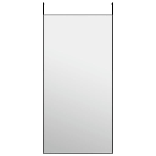 Door Mirror Black 50x100 cm Glass and Aluminium.