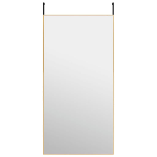 Door Mirror Gold 50x100 cm Glass and Aluminium.