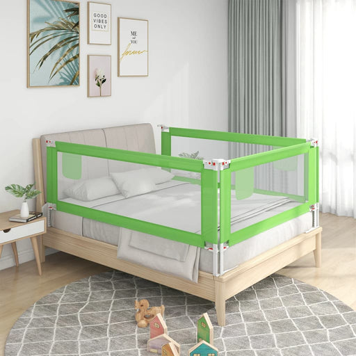 Toddler Safety Bed Rail Green 150x25 cm Fabric.