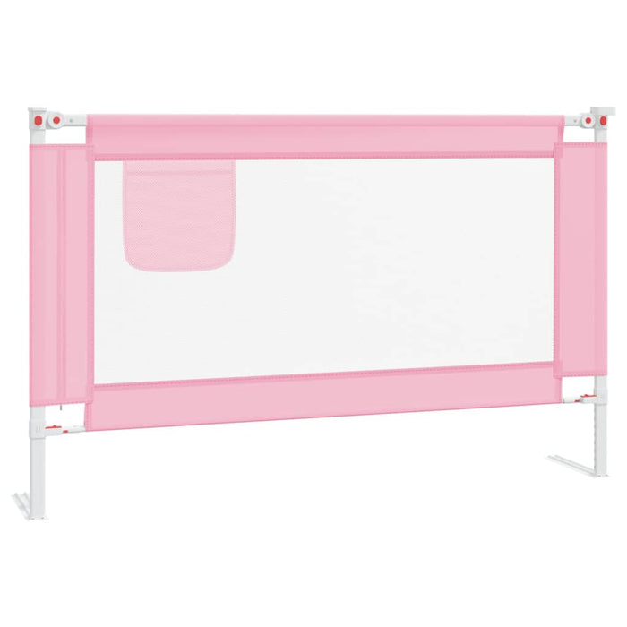 Toddler Safety Bed Rail Pink 120x25 cm Fabric.