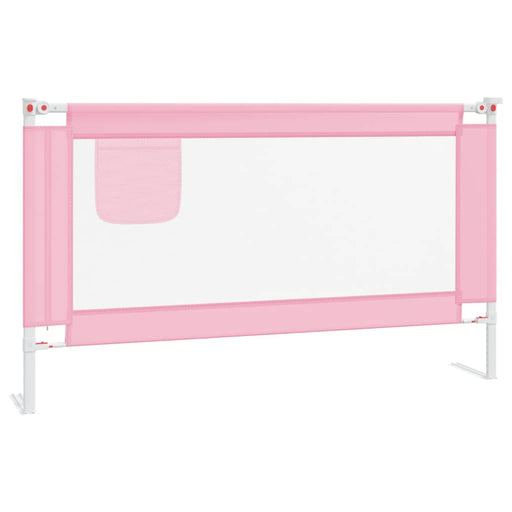Toddler Safety Bed Rail Pink 140x25 cm Fabric.
