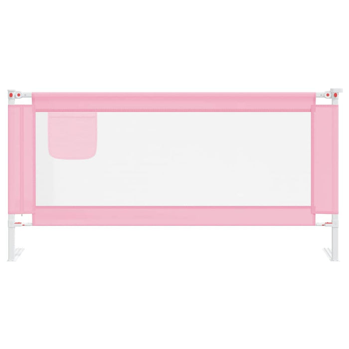 Toddler Safety Bed Rail Pink 180x25 cm Fabric.