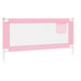 Toddler Safety Bed Rail Pink 180x25 cm Fabric.