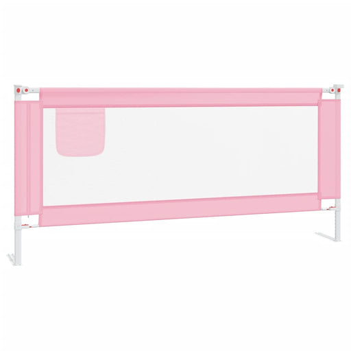 Toddler Safety Bed Rail Pink 200x25 cm Fabric.