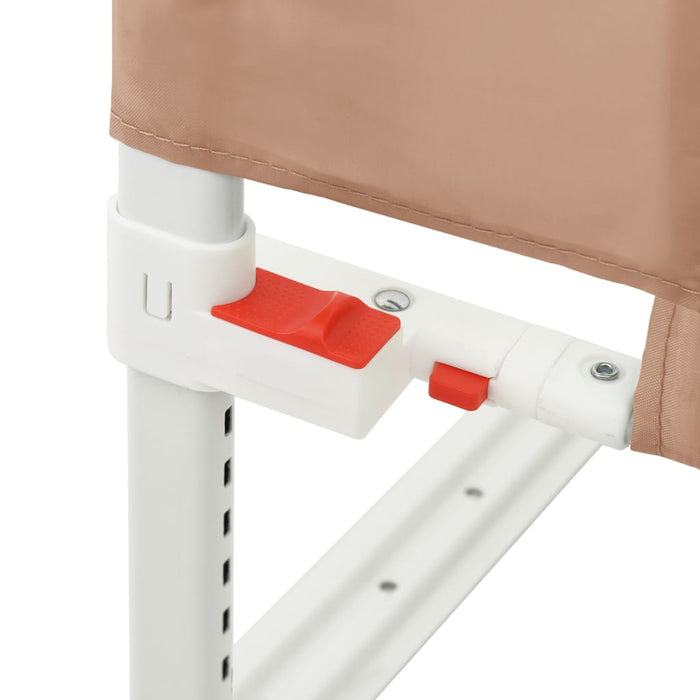 Toddler Safety Bed Rail Taupe 100x25 cm Fabric
